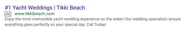 Tikki Beach Search Ads